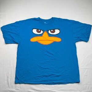 Blue T-Shirt perry the platypus from Phineas and Ferb men’s 2XL blue Disney